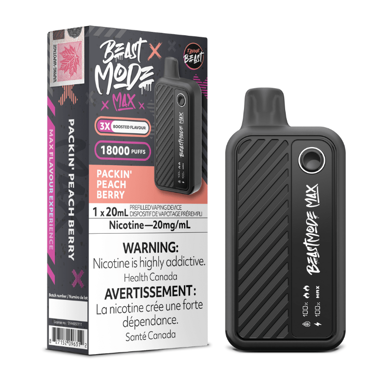 Beast Mode Max 18K Packin' Peach Berry Disposable Vape - DISPOSABLE - Mister Vapor