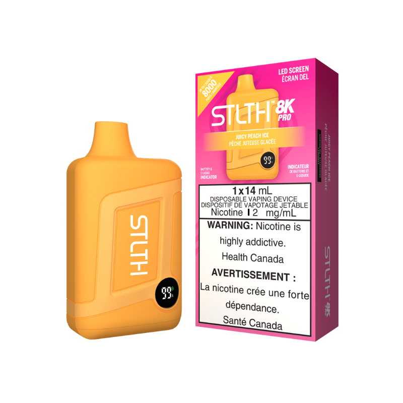 STLTH 8K Pro Juicy Peach Ice Disposable Vape - DISPOSABLE - Mister Vapor