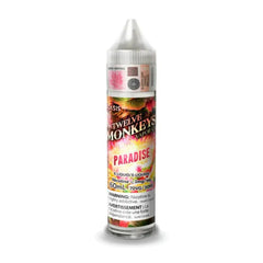 Twelve Monkeys Paradise vape juice bottle on a white background