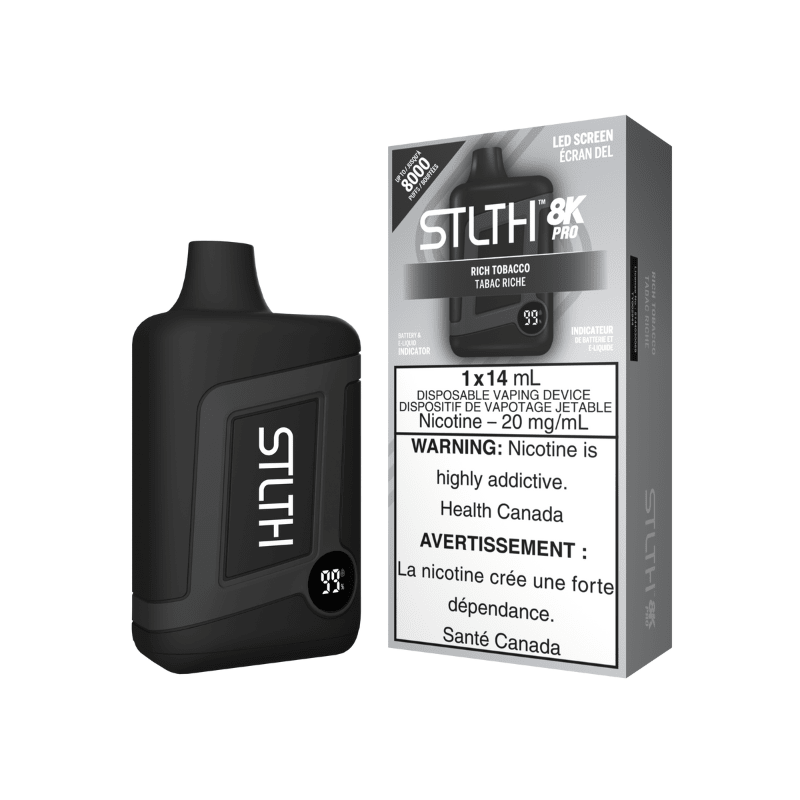 STLTH 8K Pro Rich Tobacco Disposable Vape - DISPOSABLE - Mister Vapor