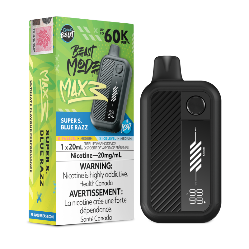 Flavour Beast - Beast Mode Max 3 60k Super S. Blue Razz Iced Disposable Vape