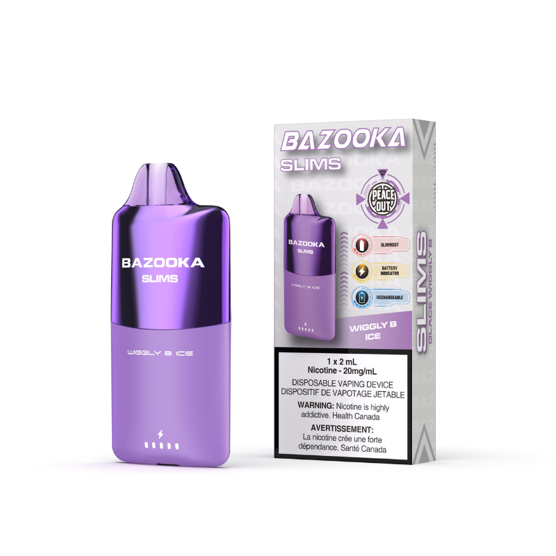 Bazooka Slims Disposable Vape - Wiggly B Ice