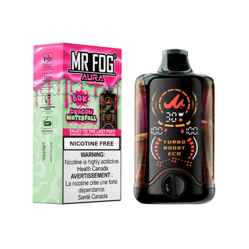 Mr Fog Aura 60K Disposable Vape Nicotine Free - Dragon Waterfall