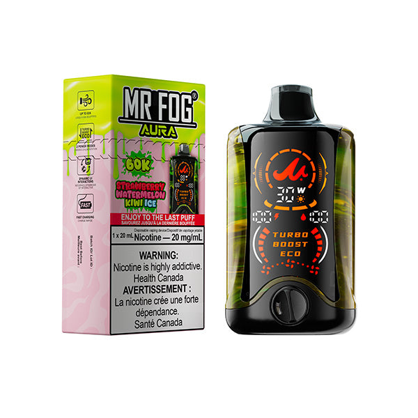Mr Fog Aura 60K Disposable Vape - Strawberry Watermelon Kiwi Ice