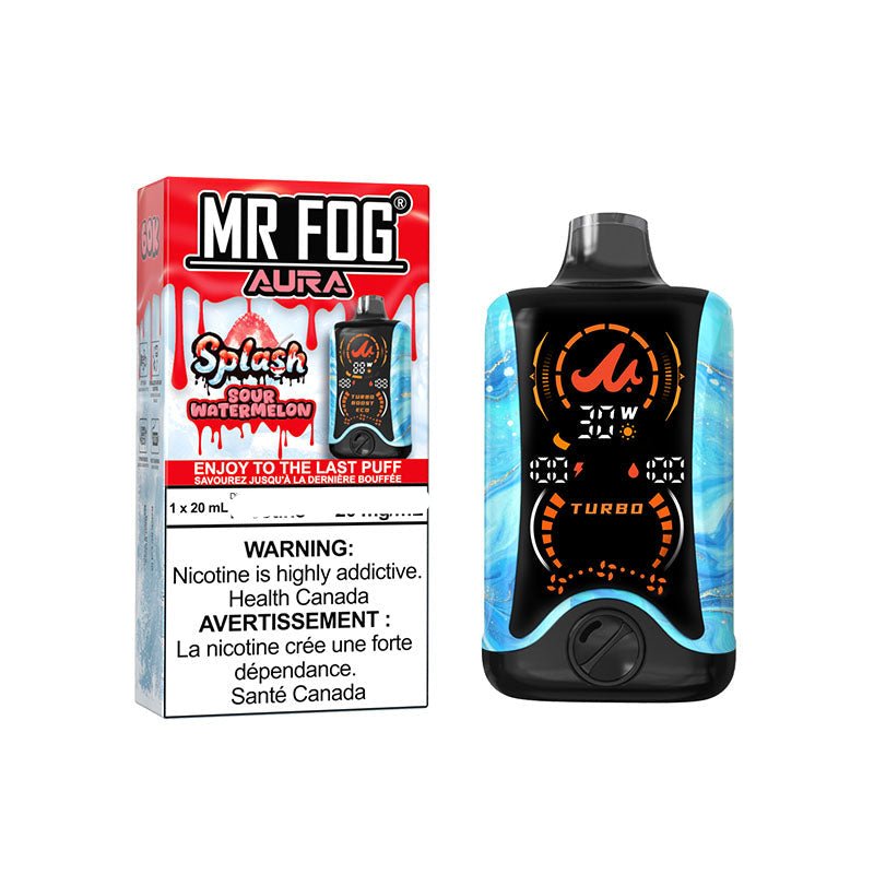 Mr Fog Aura 60K Disposable Vape Nicotine Free - Splash Sour Watermelon - DISPOSABLE - Mister Vapor