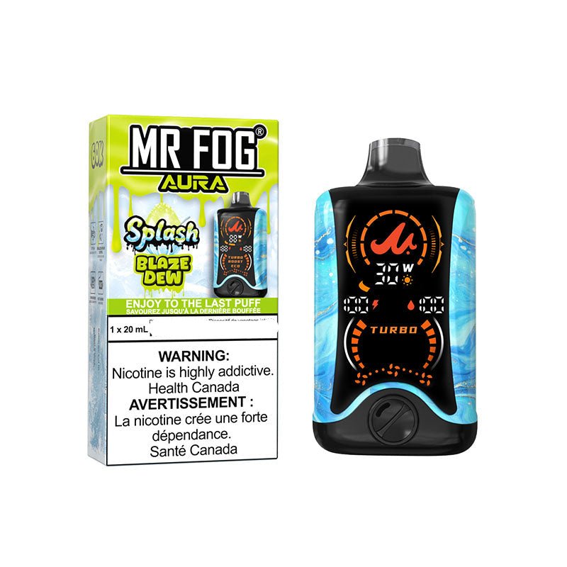 Mr Fog Aura 60K Disposable Vape Nicotine Free - Splash Blaze Dew - DISPOSABLE - Mister Vapor