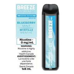 NIC FREE BREEZE PRO BLUEBERRY MINT DISPOSABLE VAPE STICK TORONTO, BURLINGTON, YORK, WEST TORONTO, STOCKYARDS