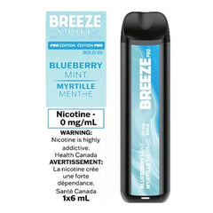 Breeze Pro Blueberry Mint Zero Nic Disposable Vape - DISPOSABLE - Mister Vapor