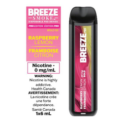0MG BREEZE PRO RASPBERRY LEMON ZERO NICE DISPOSABLE VAPE TORONTO, BURLINGTON, YORK, WEST TORONTO, STOCKYARD