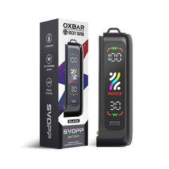 OXBAR SVOPP DEVICE KIT The Oxbar Svopp Device Kit seamlessly connects with the Oxbar Svopp 16K Pods by simply sliding them together. It features a powerful 1100 mAh USB Type-C rechargeable battery, providing long-lasting vaping sessions.
