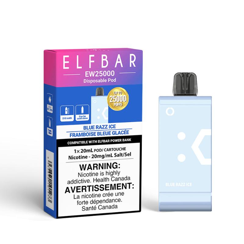 Elf Bar EW25K Blue Razz Ice Disposable Pod (25000 Puffs) - PODS - Mister Vapor