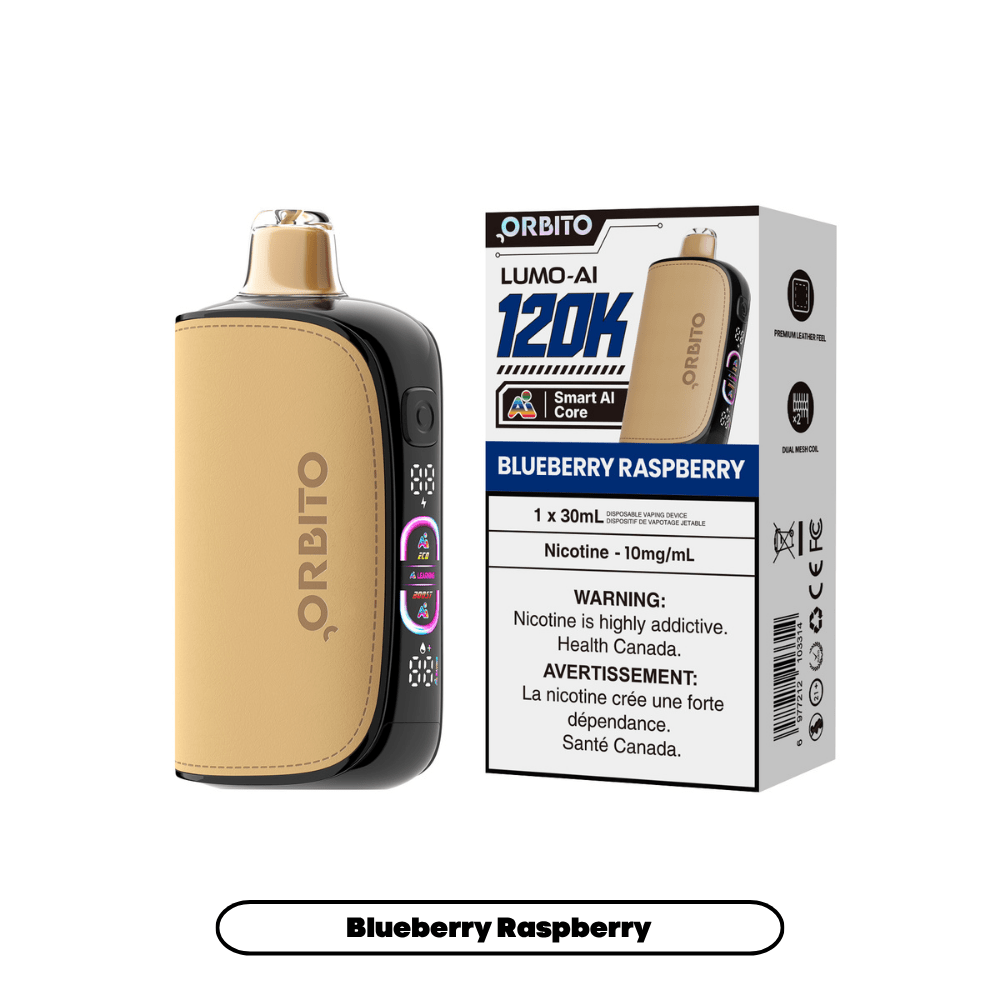 Orbito Lumo Ai 10mg Disposable Vape - Blueberry Raspberry, 120k Puffs - DISPOSABLE - Mister Vapor
