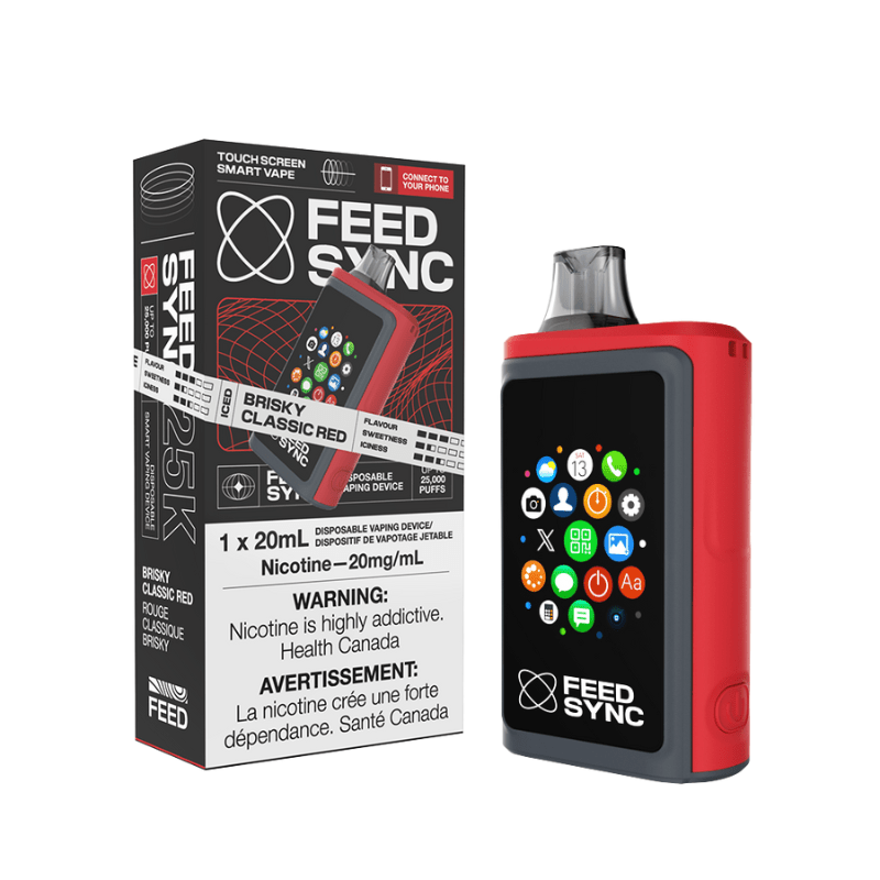 Feed Sync 25K OG CO (Brisky Classic Red) Disposable Vape - DISPOSABLE - Mister Vapor