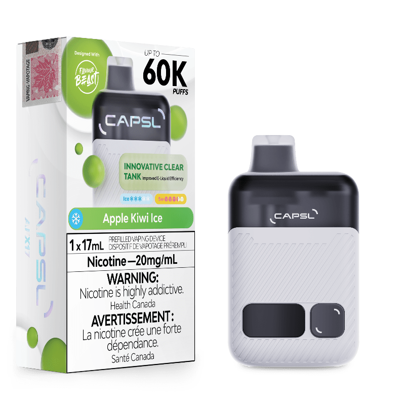 CAPSL 60k Apple Kiwi Ice Disposable Vape by Flavour Beast - DISPOSABLE - Mister Vapor