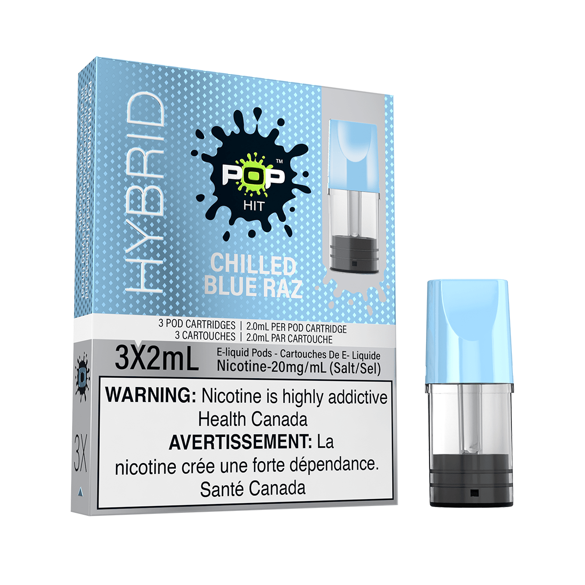 Pop Pods Chilled Blue Raz Hybrid 2% - Pods - Mister Vapor