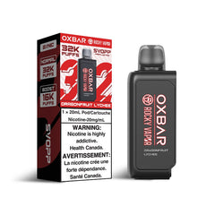 DRAGONFRUIT LYCHEE OXBAR SVOPP 32K DISPOSABLE POD: 32000 puffs, rechargeable Type-c battery, Adjustable wattage. Buy now at Mister Vapor
