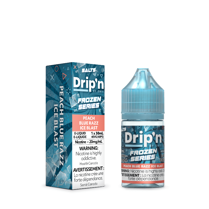 Drip'n Frozen Series Nicotine Salt 30mL - Peach Blue Razz Ice - E-Liquid - Mister Vapor