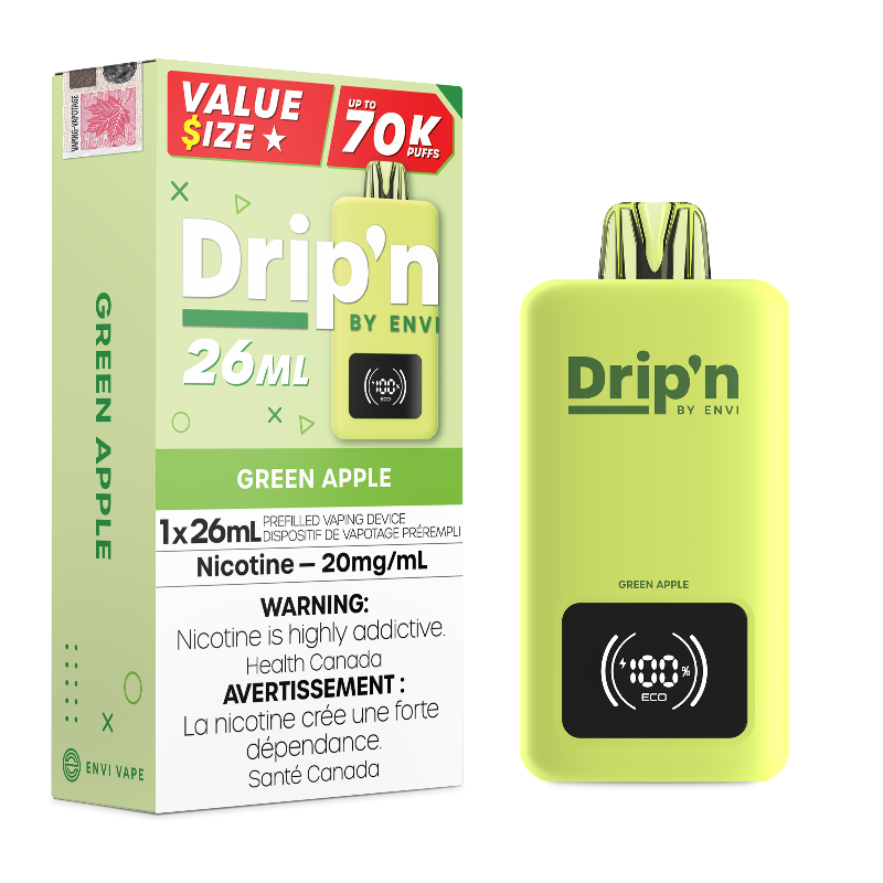 Green Apple Drip'n 70k Value Series Disposable Vape