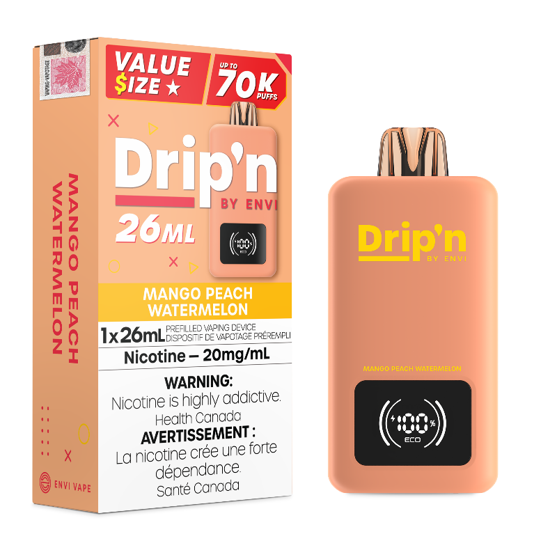 Mango Peach Watermelon Drip'n 70k Value Series Disposable Vape