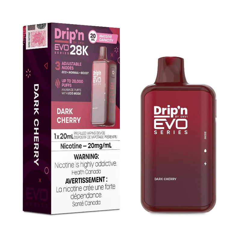 Drip'n EVO 28K Dark Cherry Disposable Vape - DISPOSABLE - Mister Vapor