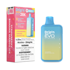 Drip'n EVO 28K Strawberry Banana Mango Ice Disposable Vape - DISPOSABLE - Mister Vapor