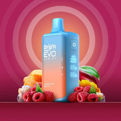 Drip'n EVO 28K Raspberry Peach Mango Ice Disposable Vape - DISPOSABLE - Mister Vapor