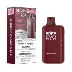 Drip'n EVO 28K Cherry Classic Ice Disposable Vape - DISPOSABLE - Mister Vapor