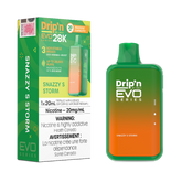 Snazzy S Storm Drip'n EVO 28k Disposable Vape Discover the delightful fusion of tart and succulent fruits with Snazzy S Storm disposable.