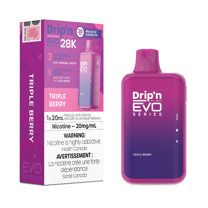 Drip'n EVO 28K Triple Berry Disposable Vape - DISPOSABLE - Mister Vapor