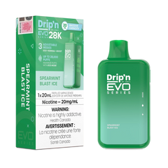 Drip'n EVO 28K Spearmint Blast Ice Disposable Vape - DISPOSABLE - Mister Vapor