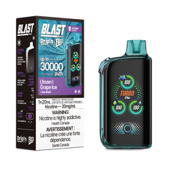 Buy now! Grape ice Drip'n fasta blast by envi disposable with 30000 puffs and 3 power modes. Available online and in store!