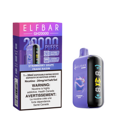 AVAILABLE ELF BAR STRAWBERRY GRAPE GK20k DISPOSABLE VAPE A blend of juicy strawberries and sweet, tangy grapes, creating a perfect harmony. Explore Elf Bar ground breaking new product, the Elf Bar GH20k.