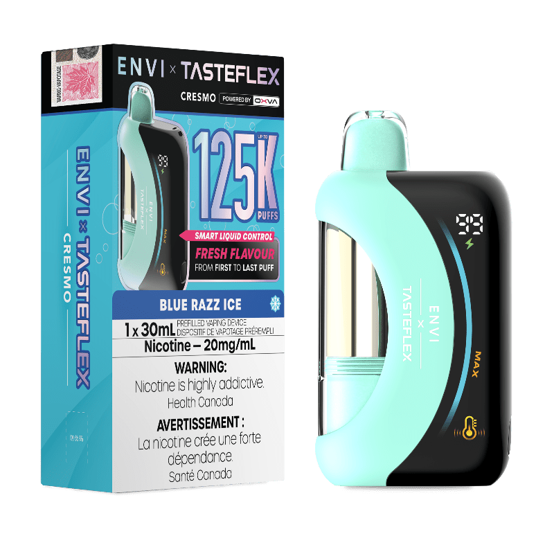 Envi x Tasteflex Cresmo 125k Disposable Vape - Blue Razz Ice - DISPOSABLE - Mister Vapor