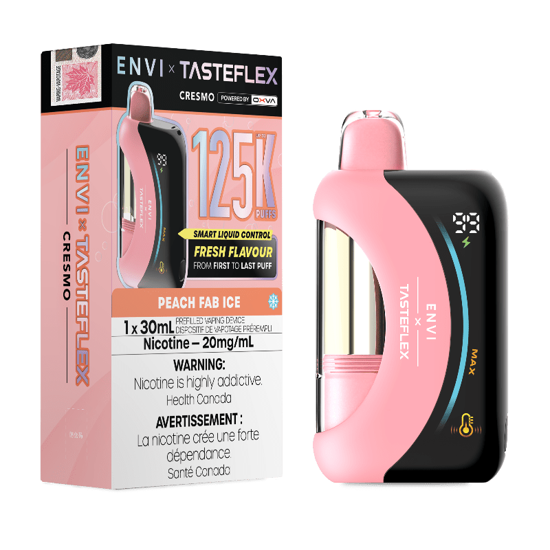 Envi x Tasteflex Cresmo 125k Disposable Vape - Peach Fab Ice - DISPOSABLE - Mister Vapor