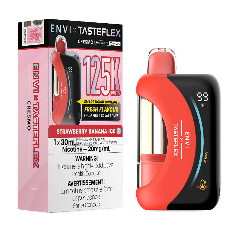 Envi x Tasteflex Cresmo 125k Disposable Vape - Strawberry Banana Ice - DISPOSABLE - Mister Vapor
