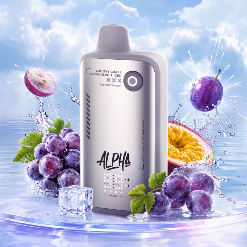 Flavour Beast Alpha Lite Series 80K Disposable Vape - Groovy Grape Passionfruit Iced, 30mL - DISPOSABLE - Mister Vapor