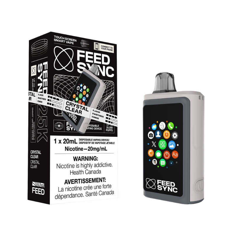 Feed Sync 25K Cool Crystal (Crystal Clear) Disposable Vape - DISPOSABLE - Mister Vapor