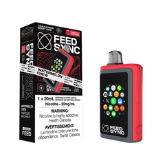 Watermelon Chew Feed Sync Disposable Vape - 25,000 Puffs The sweet, nostalgic taste of watermelon bubble gum. Get ready to elevate your vaping game with the Feed Sync Disposable Vape—the world’s first smart disposable vape that’s packed with jaw-dropping features! This amazing device easily connects to both Android and Apple phones, giving you cool perks like SMS alerts, camera control, call functionality, social media updates, and even gaming.