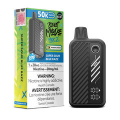 Beast Mode Max 2 50K Super Sour Blue Razz By Flavour Beast Disposable Vape