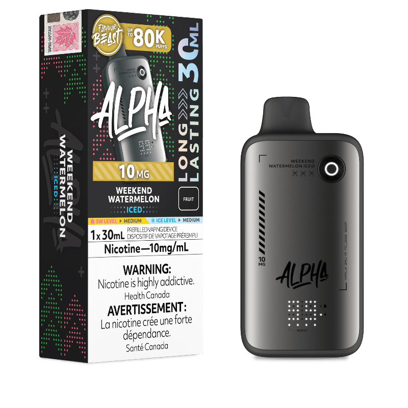 Flavour Beast Alpha 80K Disposable Vape 10MG - Weekend Watermelon Iced - DISPOSABLE - Mister Vapor