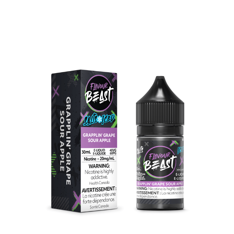 Flavour Beast E-Liquid Grapplin' Grape Sour Apple Iced Salt - E-Liquid - Mister Vapor