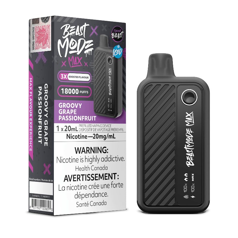 Beast Mode Max 18K Groovy Grape Passionfruit Disposable Vape - DISPOSABLE - Mister Vapor