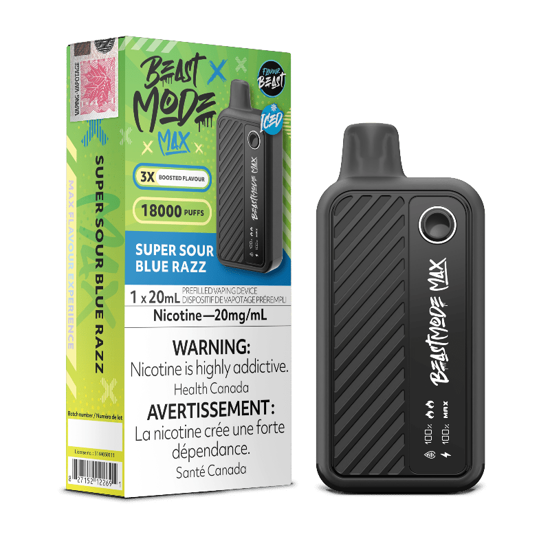Beast Mode Max 18K Super S.Blue Razz Iced Disposable Vape - DISPOSABLE - Mister Vapor