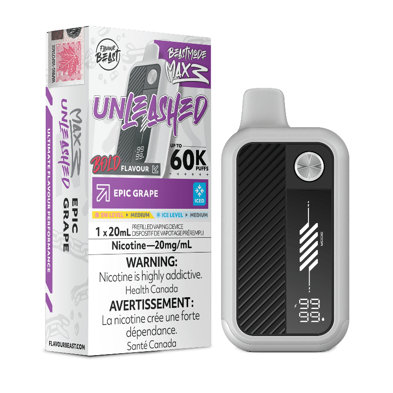 Flavour Beast - Beast Mode Max 3 60k Epic Grape Iced Disposable Vape - DISPOSABLE - Mister Vapor
