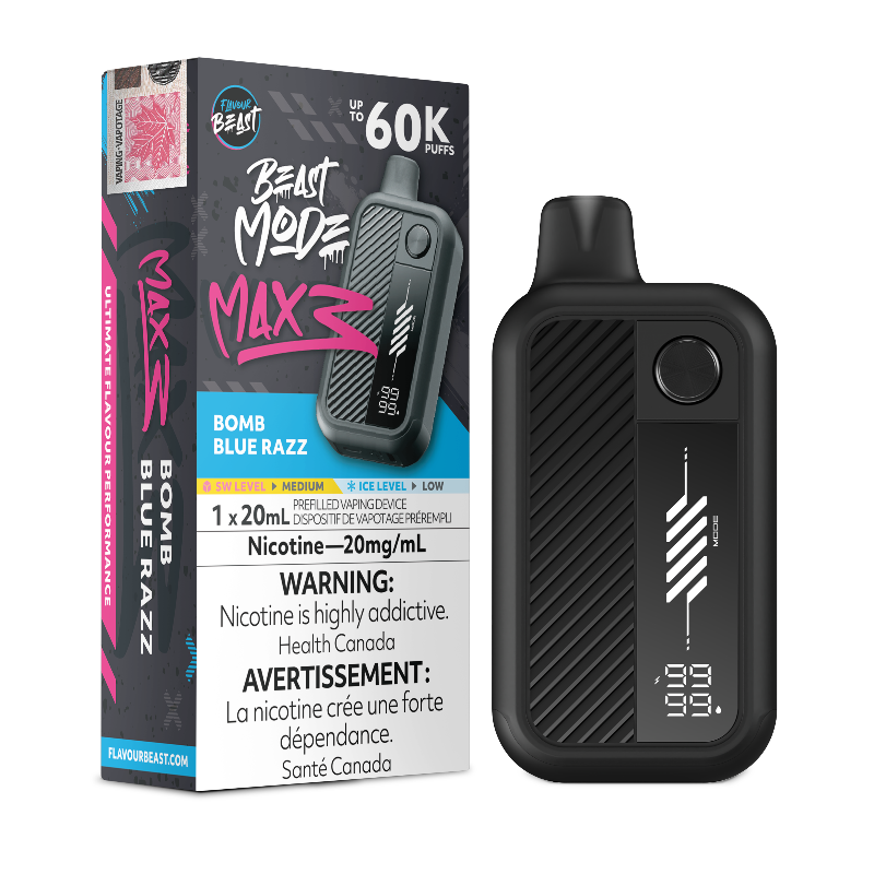 Flavour Beast - Beast Mode Max 3 60k Bomb Blue Razz