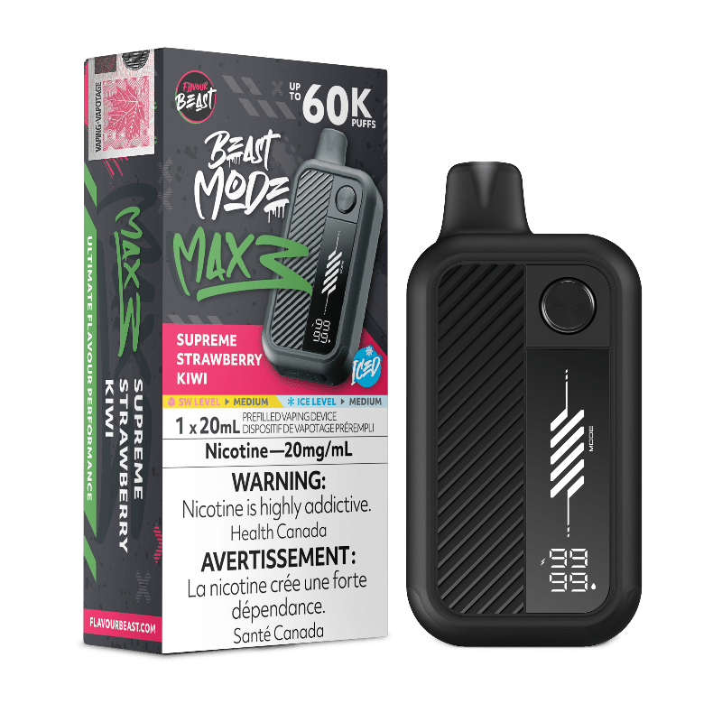 Flavour Beast - Beast Mode Max 3 60k Supreme Strawberry Kiwi Iced Disposable Vape - DISPOSABLE - Mister Vapor