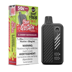 Beast Mode Max 2 50K Sour Gushin Series S. Cherry Watermelon By Flavour Beast - DISPOSABLE - Mister Vapor