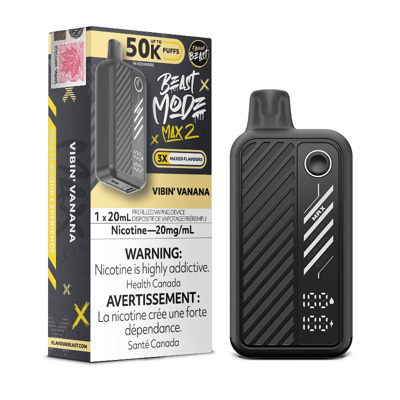 Beast Mode Max 2 50K Vibin' Vanana By Flavour Beast - DISPOSABLE - Mister Vapor