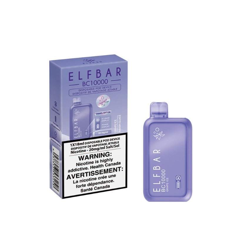 Elf Bar (BC 10K) Grape Ice Disposable Vape - DISPOSABLE - Mister Vapor