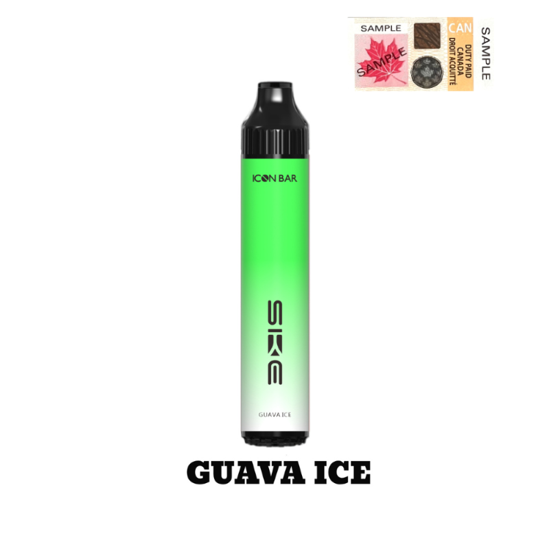 Guava Ice: The prominent flavor of ripe guava provides a juicy and luscious sensation on the palate, reminiscent of biting into a perfectly ripened guava fruit. The addition of an icy menthol element enhances the overall experience, imparting a crisp and invigorating chill that complements the natural sweetness of guava. Introducing the new Icon Bar! The Icon Bar provides up to 2000 Puffs of a synthetic 50 nicotine blend that gives you the strong hit you've been craving.